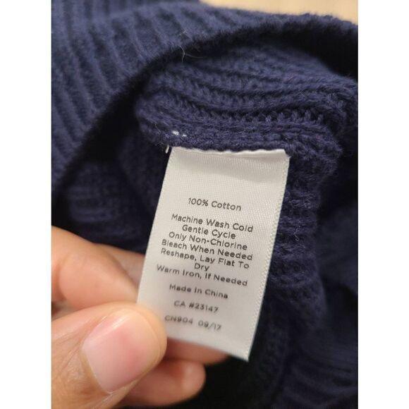 Talbots Sweater Tank Top Womens Large Blue Knit Sleeveless Round Neck Thermal - Picture 6 of 7